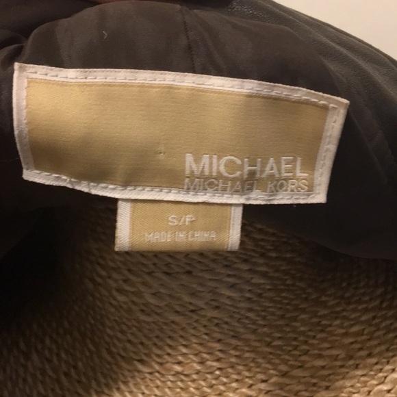 Brown Michael Kors leather moto Jacket VG - Picture 16 of 16